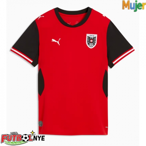 Camiseta Austria Primera Equipación para mujer Mundial 2026 manga corta